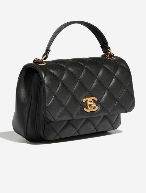 Chanel TimelessHandle Small Black Side Front  | Sell your designer bag on Saclab.com