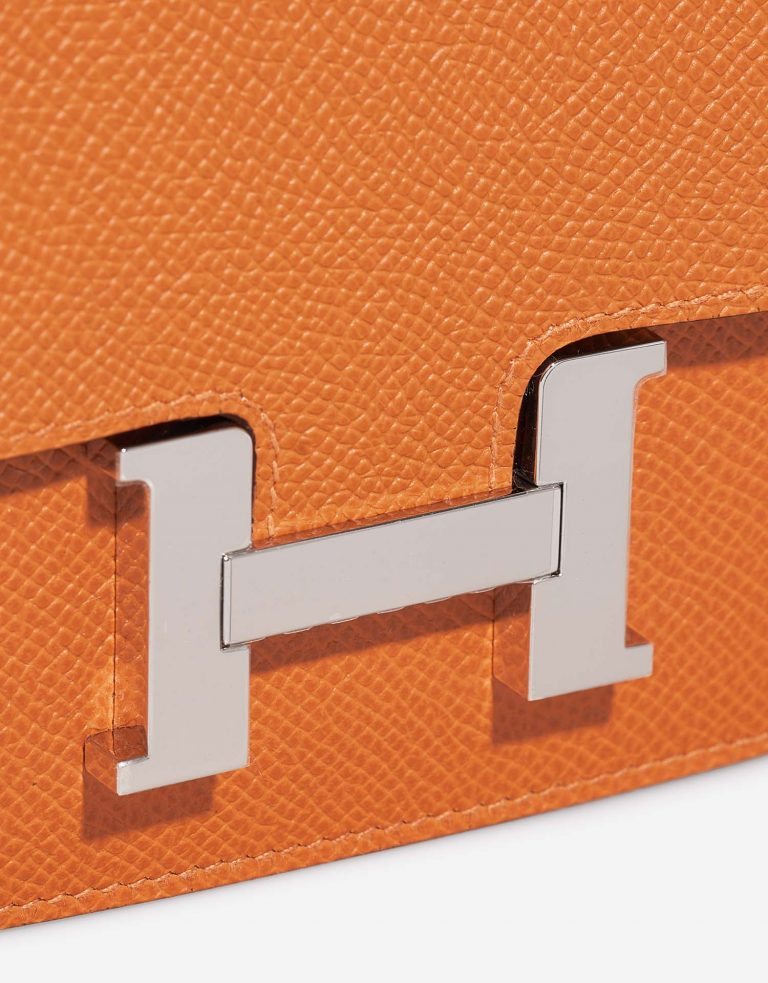 Hermès Constance SlimWallet OrangeH Closing System  | Sell your designer bag on Saclab.com