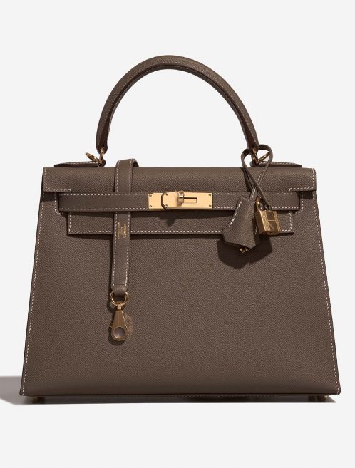 Hermès Kelly 28 Etoupe Front  | Sell your designer bag on Saclab.com