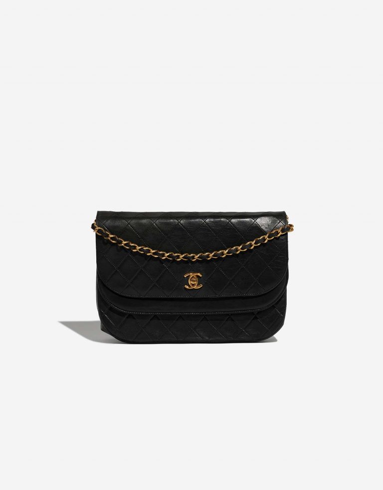 Chanel Timeless DoubleFlap Black Front  | Sell your designer bag on Saclab.com
