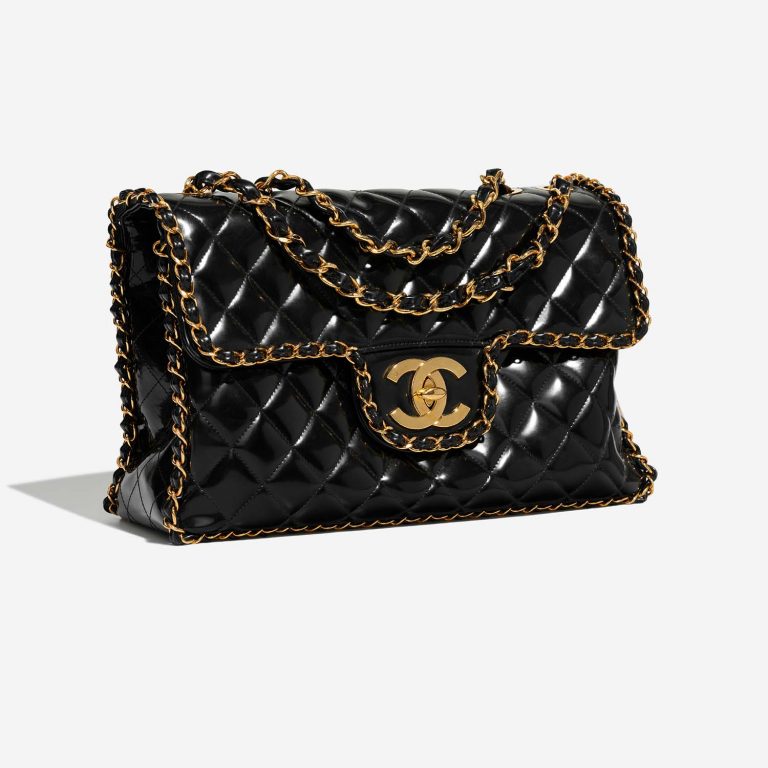 Chanel Timeless Maxi Black Side Front  | Sell your designer bag on Saclab.com