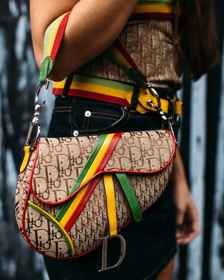 Dior 2004 Rasta Trotter Saddle bag. Image: Launchmetrics Spotlight