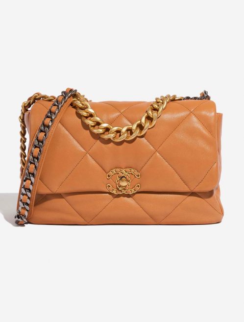 Chanel 19 Large Flap Bag Cognac Front  | Sell your designer bag on Saclab.com
