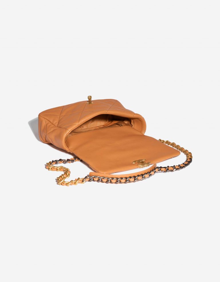 Chanel 19 Large Flap Bag Cognac Inside  | Sell your designer bag on Saclab.com