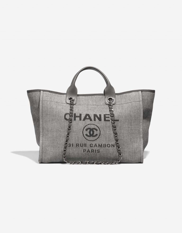 Chanel Deauville Medium Grey Front  | Sell your designer bag on Saclab.com