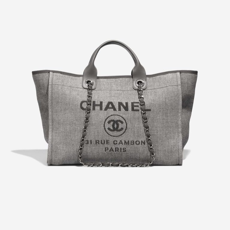 Chanel Deauville Medium Grey Front  | Sell your designer bag on Saclab.com