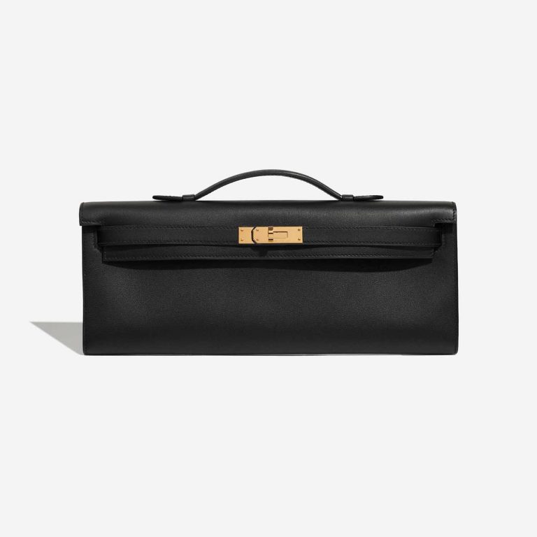 Hermès KellyCutClutch OneSize Black Front  | Sell your designer bag on Saclab.com