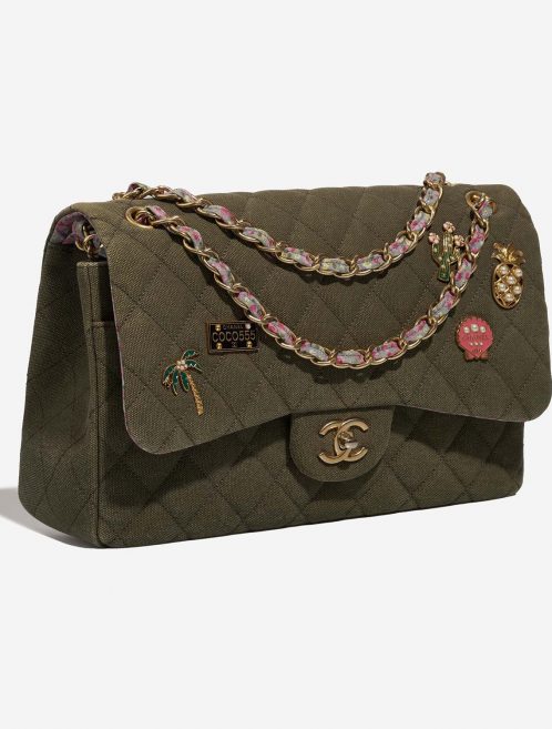 Chanel Timeless Jumbo Khaki Side Front  | Sell your designer bag on Saclab.com