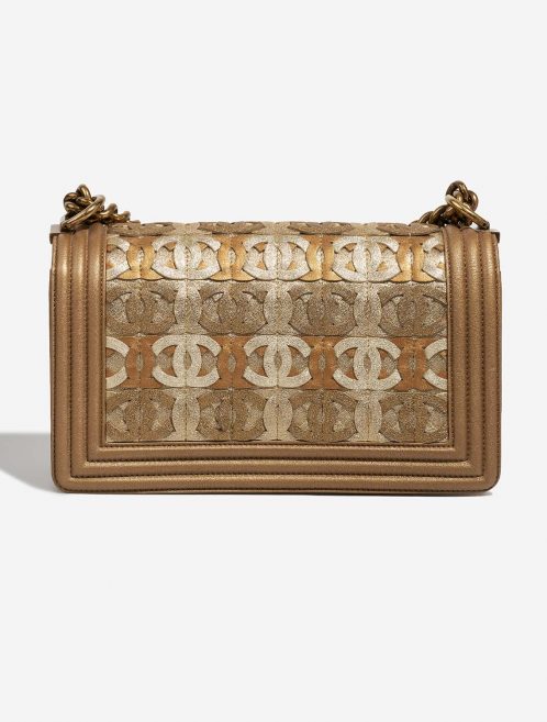 Chanel Boy OldMedium Gold-Bronze-Champagne Back  | Sell your designer bag on Saclab.com