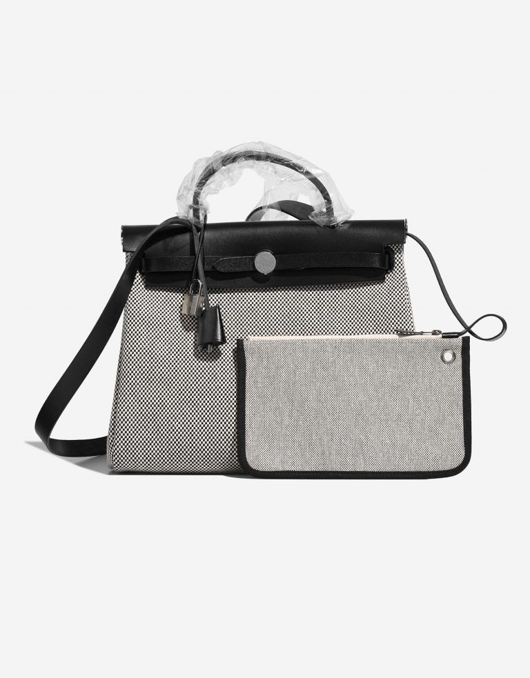 Hermès Herbag 31 Ecru-Black Front  | Sell your designer bag on Saclab.com