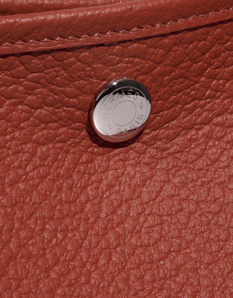 Hermès GardenParty 36 RougeDuchesse Closing System  | Sell your designer bag on Saclab.com