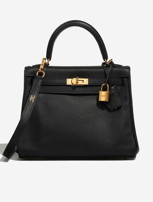 Hermès Kelly 25 Black Front  | Sell your designer bag on Saclab.com