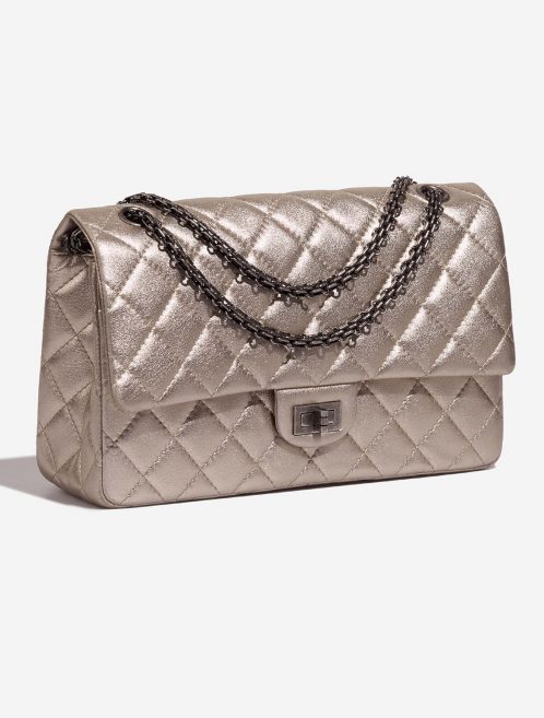 Chanel 255Reissue 226 ShinyChampagne Side Front  | Sell your designer bag on Saclab.com