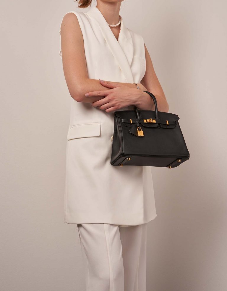 Hermès Birkin 25 Black Front  | Sell your designer bag on Saclab.com