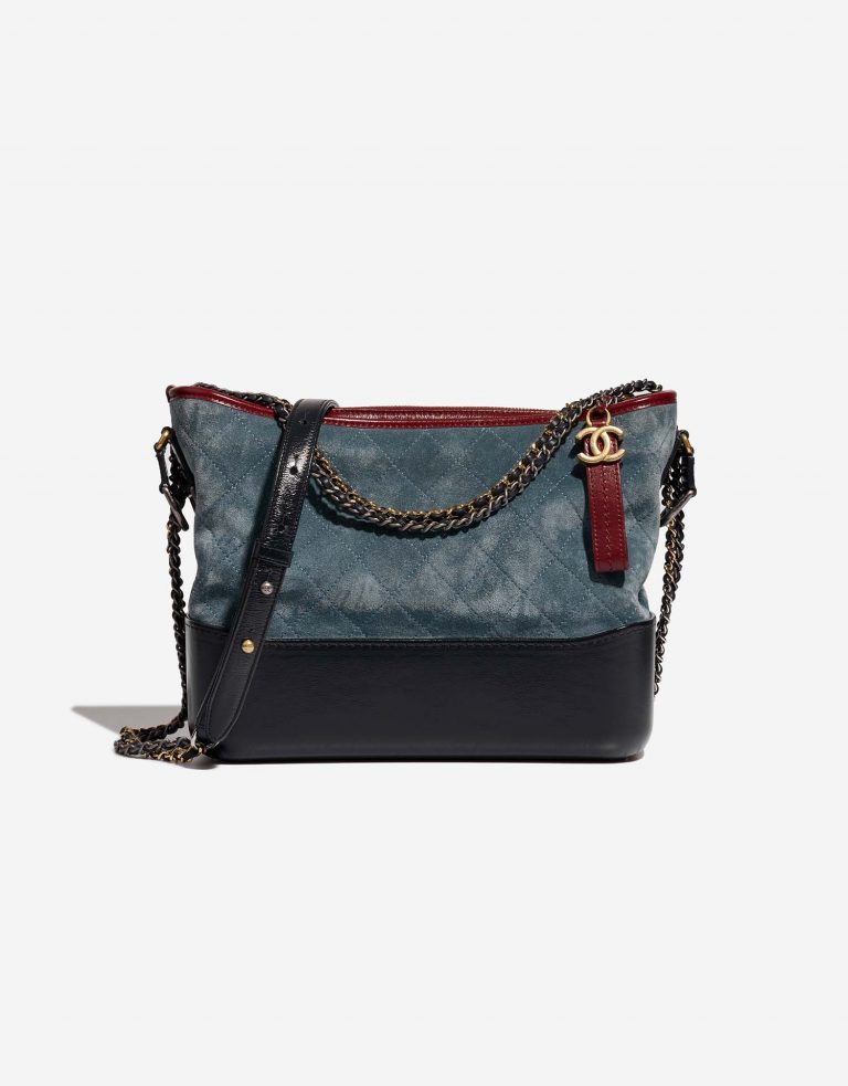 Chanel Gabrielle Medium Blue-Navy-Red 0F | Sell your designer bag on Saclab.com