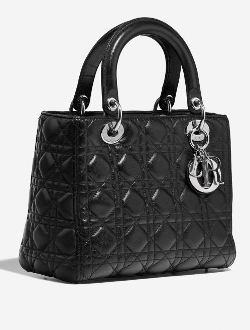 Dior Lady Medium Black Side Front  | Sell your designer bag on Saclab.com