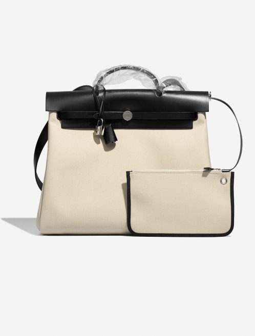 Hermès Herbag 39 Black-Beton Front  | Sell your designer bag on Saclab.com
