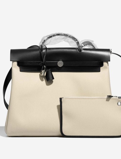 Hermès Herbag 39 Black-Beton Front  | Sell your designer bag on Saclab.com