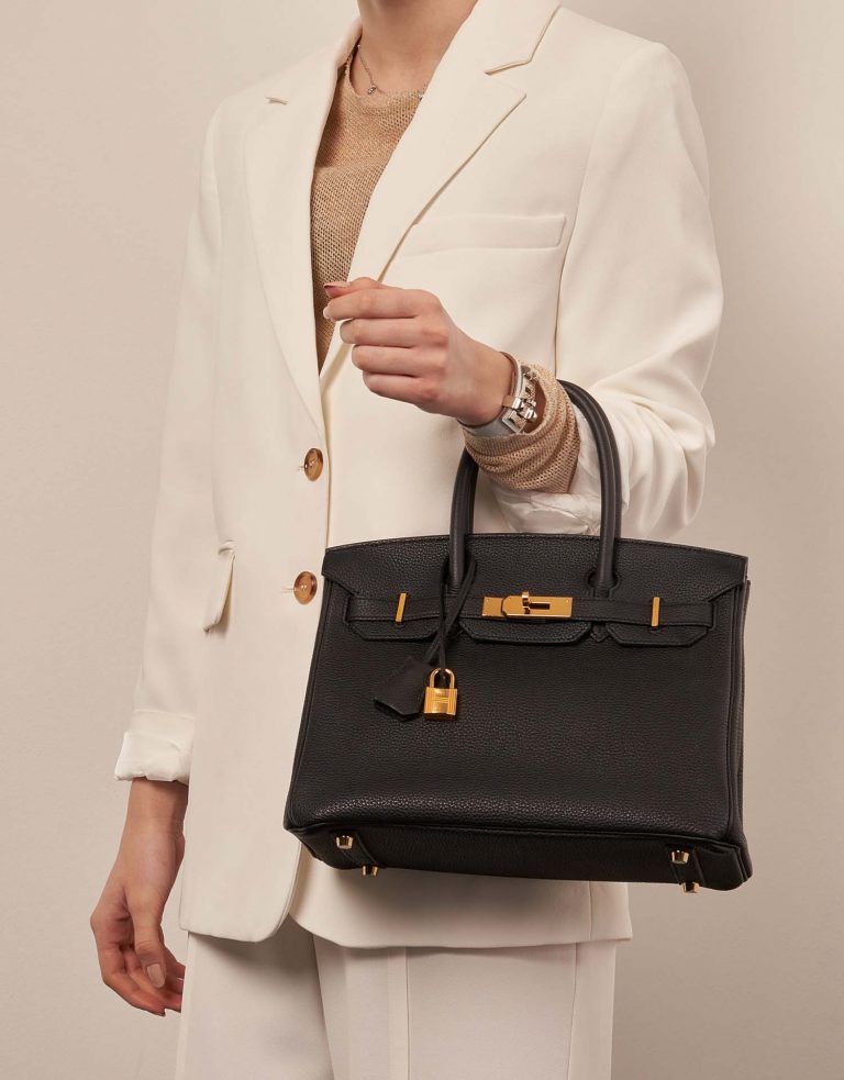 Hermès Birkin 30 Black Front  | Sell your designer bag on Saclab.com