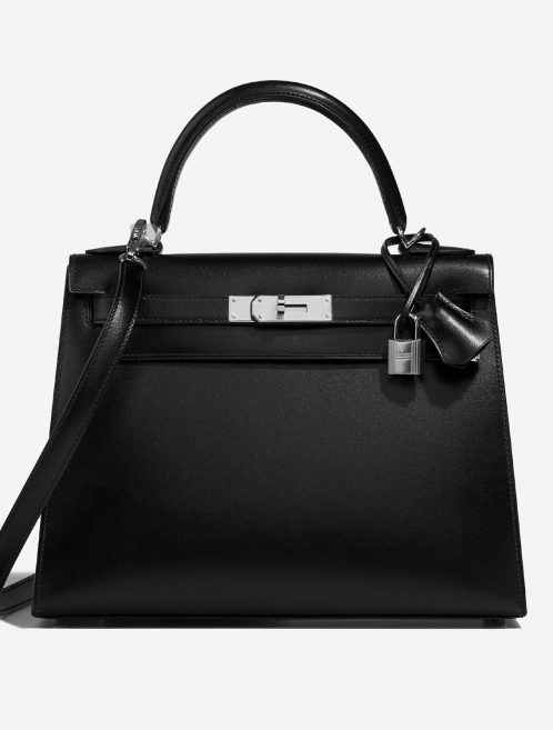 Hermès Kelly 28 Black Front  | Sell your designer bag on Saclab.com
