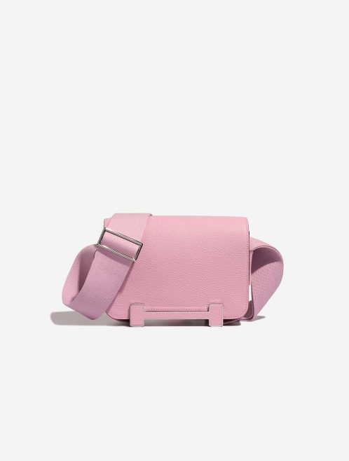 Pre-owned Hermès bag Geta Chevre Mysore Mauve Sylvestre Pink Front | Sell your designer bag on Saclab.com