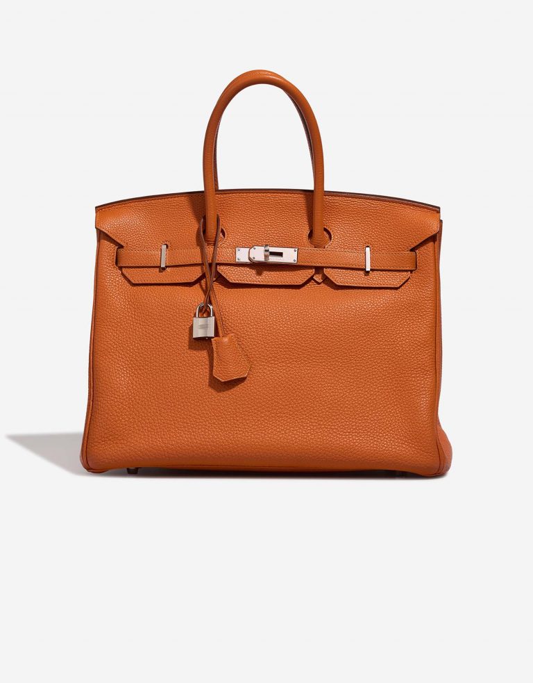 Hermès Birkin 35 Orange Front  | Sell your designer bag on Saclab.com