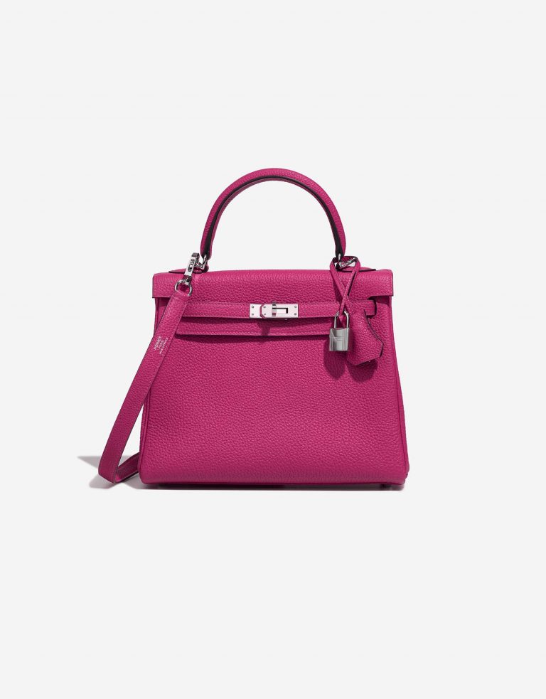 Hermès KellyHSS 25 RosePourpre-Black 0F | Sell your designer bag on Saclab.com