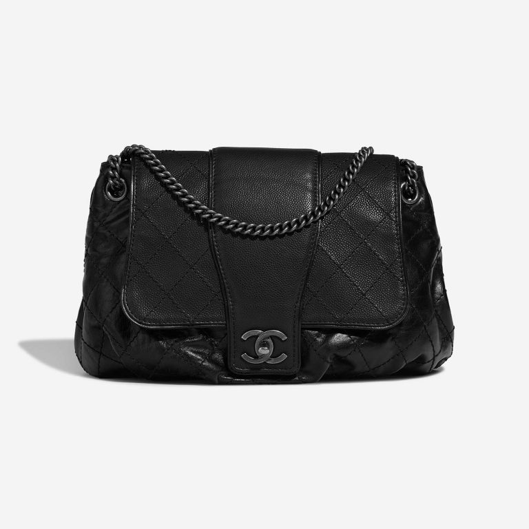 Chanel FlapBag Large Black Front  | Sell your designer bag on Saclab.com
