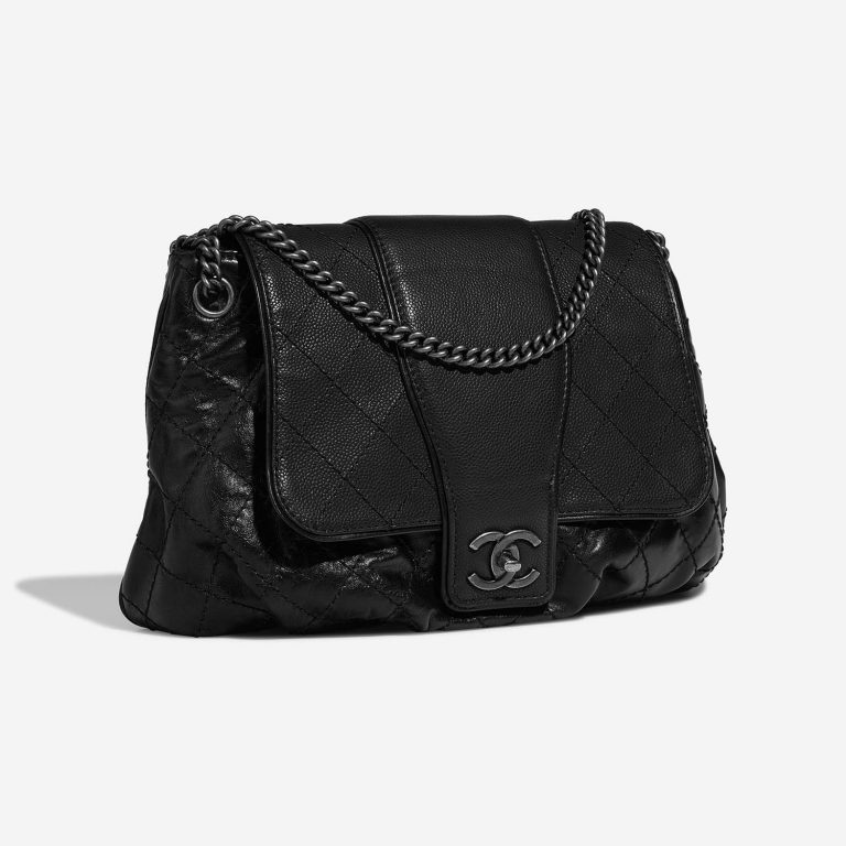 Chanel FlapBag Large Black Side Front  | Sell your designer bag on Saclab.com