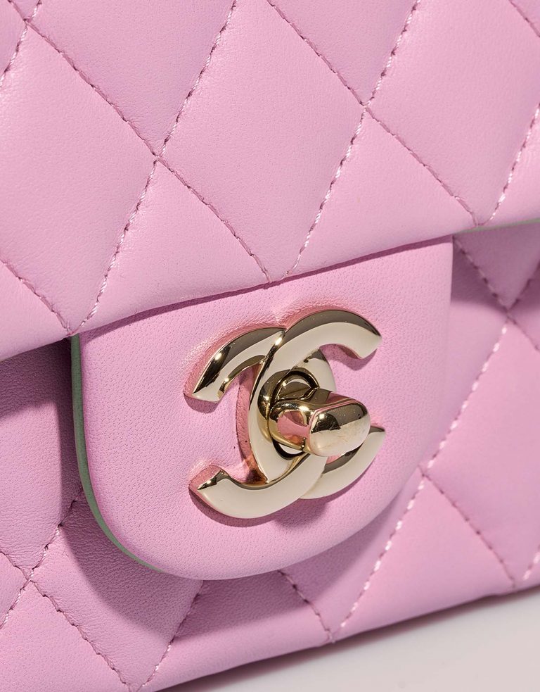 Chanel Timeless MiniRectangular Pink-Green Closing System  | Sell your designer bag on Saclab.com