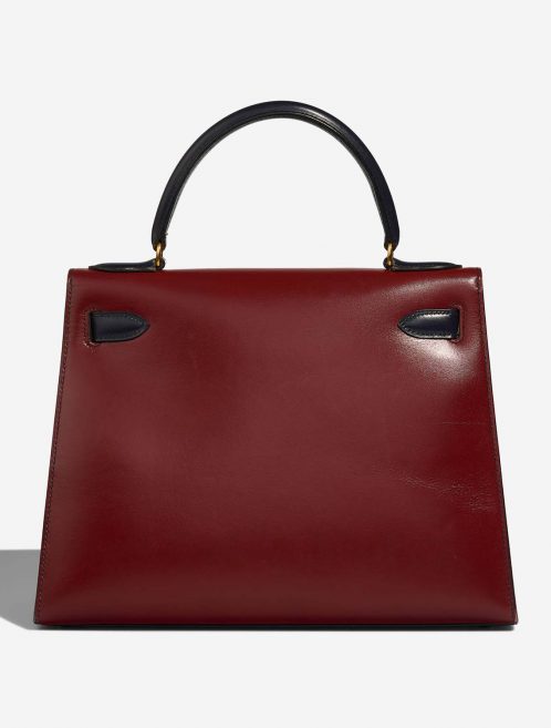 Hermès Kelly 28 VertFonce-RougeH-Indigo Back  | Sell your designer bag on Saclab.com