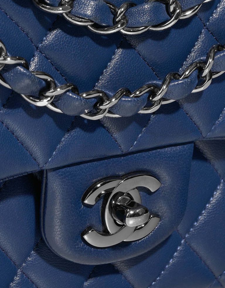 Chanel Timeless Medium Lamb Blue Closing System | Sell your designer bag