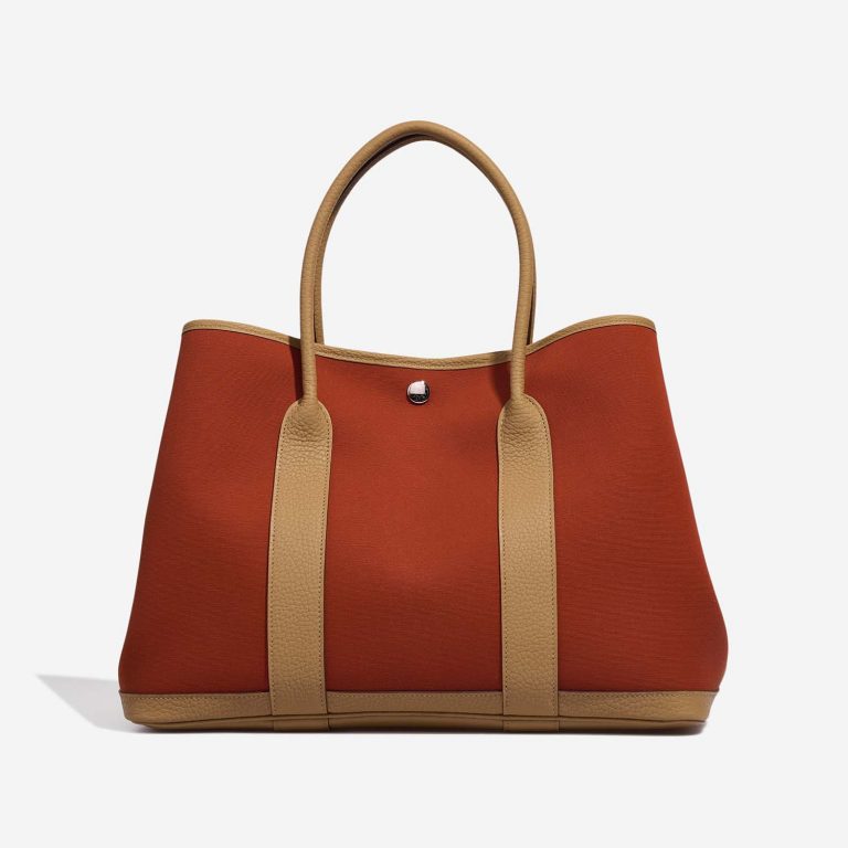 Hermès GardenParty 36 cuivre-orangeMecano-biscuit Front  | Sell your designer bag on Saclab.com