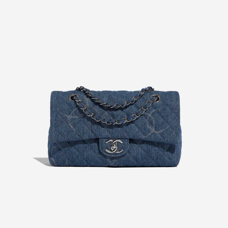 Chanel Timeless Medium Blue Front  | Sell your designer bag on Saclab.com