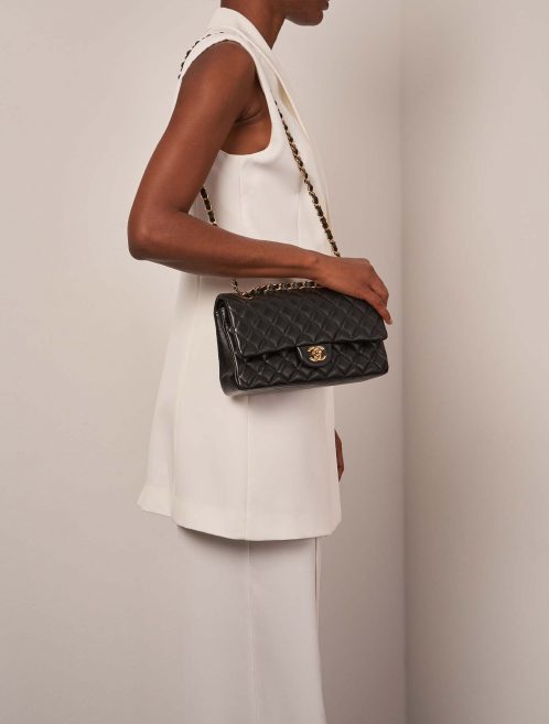 Chanel Timeless Medium Black Sizes Worn | Sell your designer bag on Saclab.com