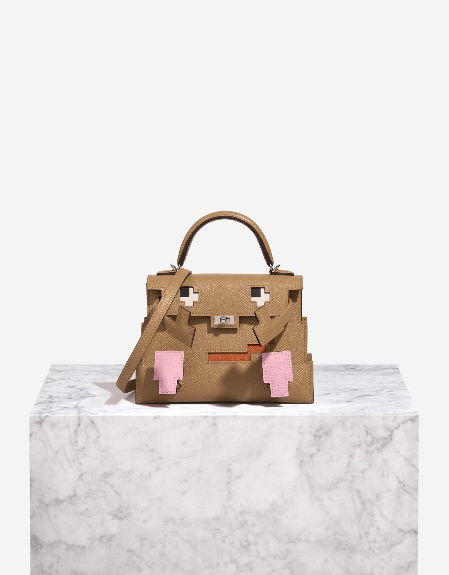 Hermès Kellydole Picto Epsom Chai / Mauve / Terre Battue / Celeste