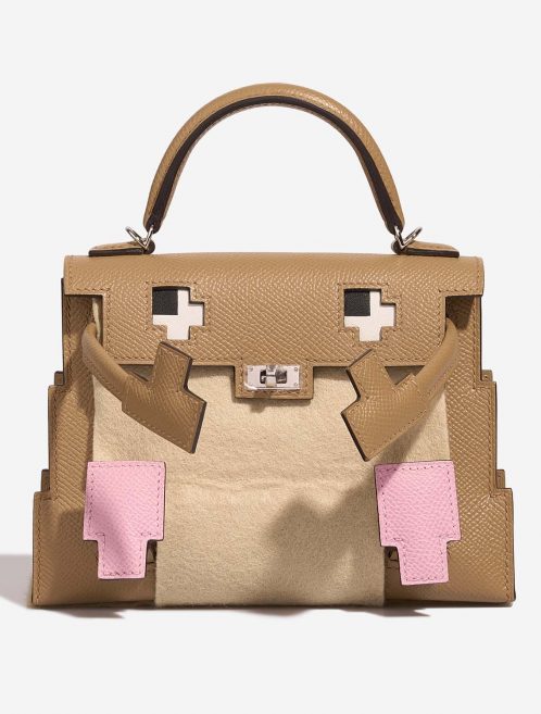 Hermès Kelly DollPicto Chai-Mauve-TerreBattue-Celeste Front Velt | Sell your designer bag on Saclab.com