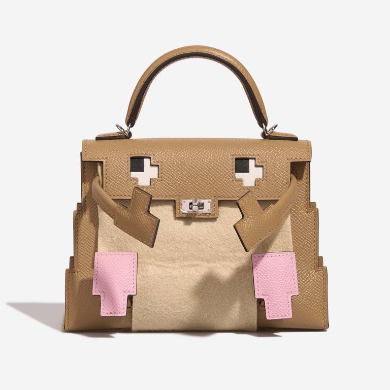 Hermès Kelly DollPicto Chai-Mauve-TerreBattue-Celeste Front Velt | Sell your designer bag on Saclab.com