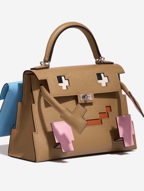 Hermès Kelly DollPicto Chai-Mauve-TerreBattue-Celeste Side Front  | Sell your designer bag on Saclab.com