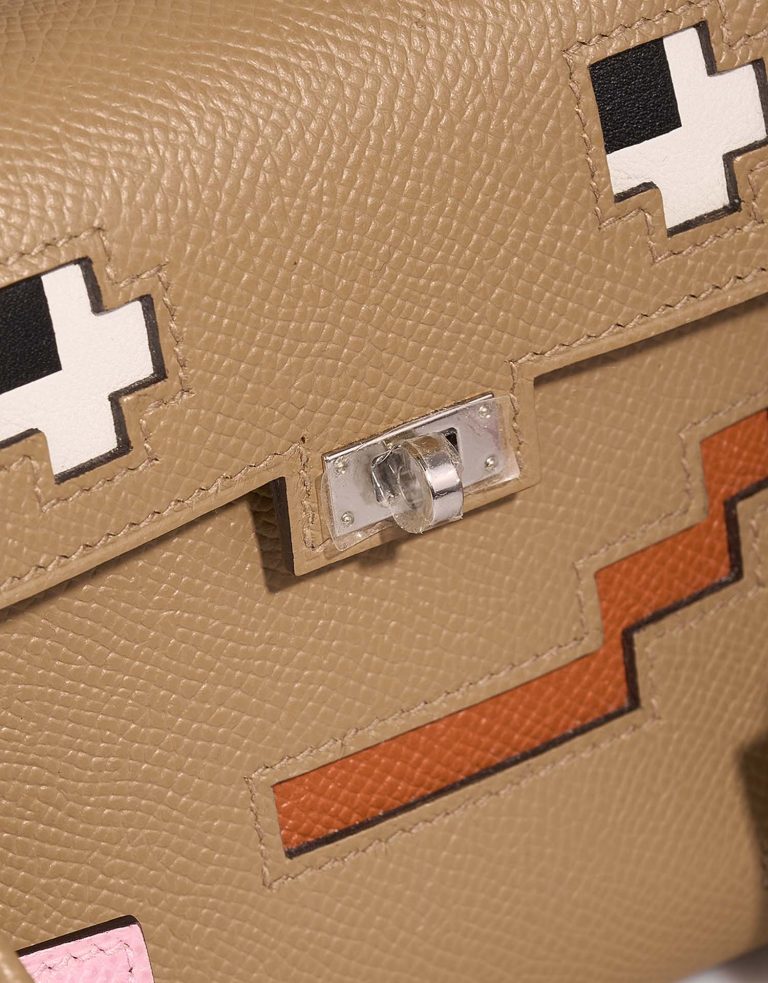Hermès Kelly DollPicto Chai-Mauve-TerreBattue-Celeste Closing System  | Sell your designer bag on Saclab.com