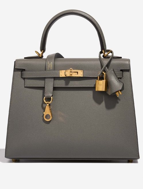 Hermès Kelly 25 VertAmande Front  | Sell your designer bag on Saclab.com