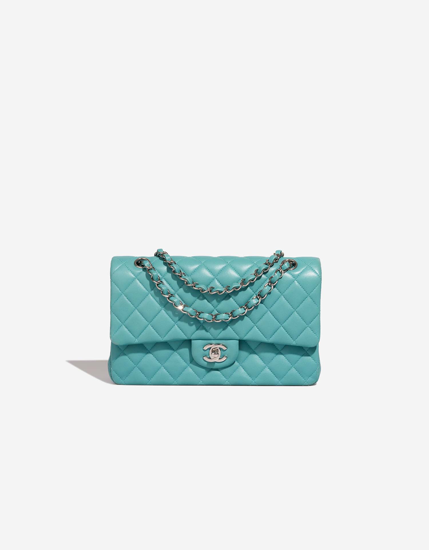 Chanel Timeless Medium Lamb Turquoise | SACLÀB