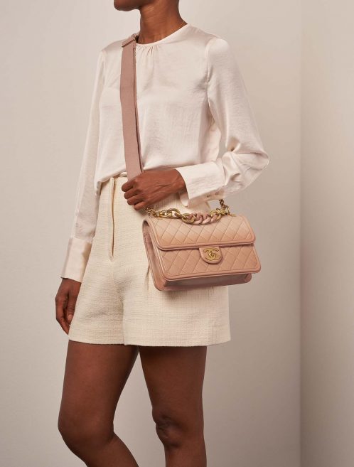 Chanel Timeless Medium OmbreBeige Sizes Worn | Sell your designer bag on Saclab.com