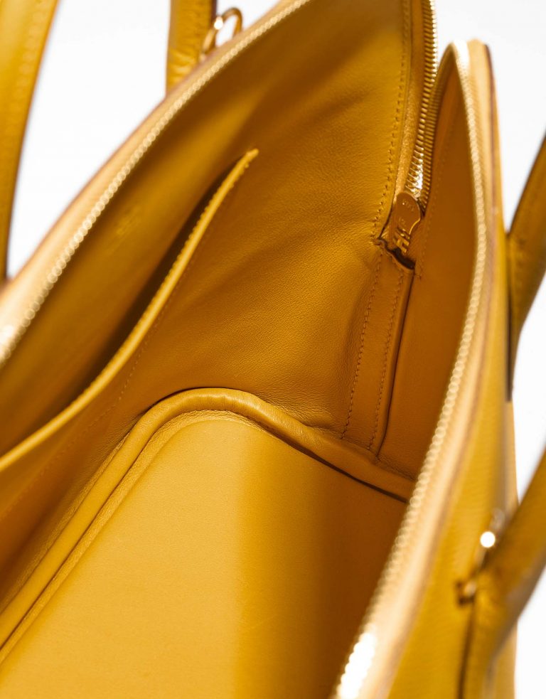 Hermès Bolide 31 JauneAmbre Inside  | Sell your designer bag on Saclab.com