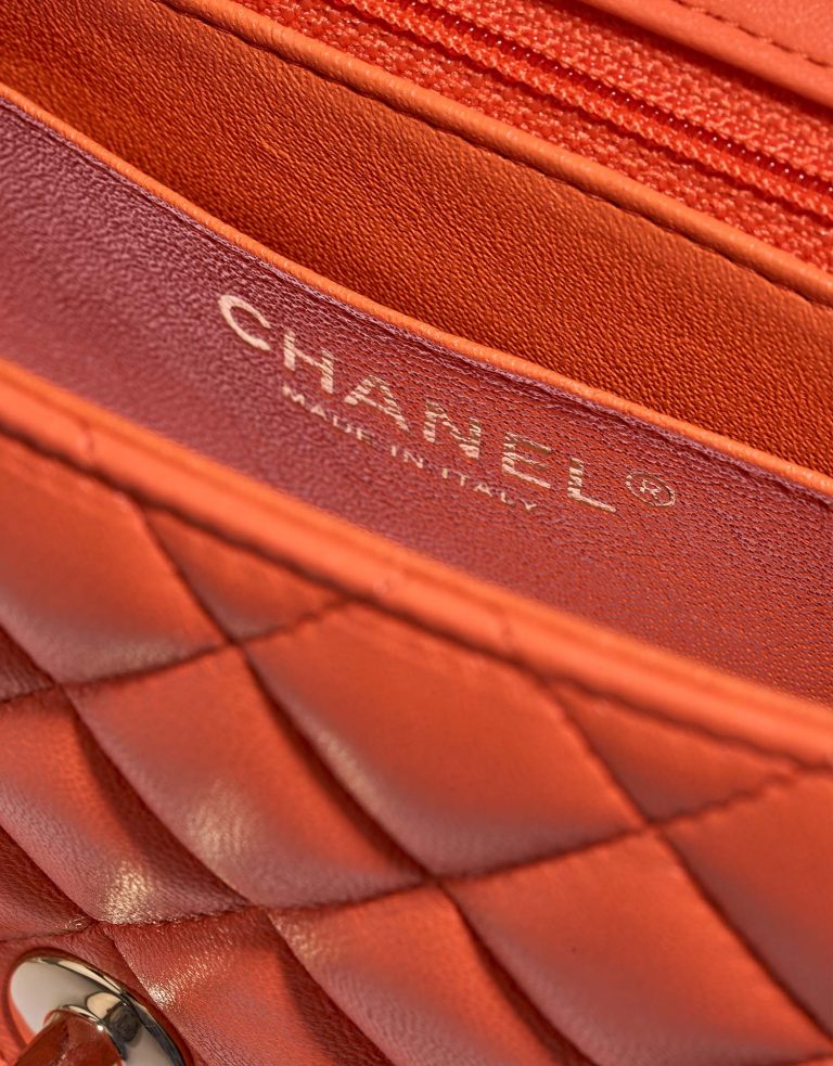 Chanel Timeless MiniSquare Orange Logo  | Sell your designer bag on Saclab.com