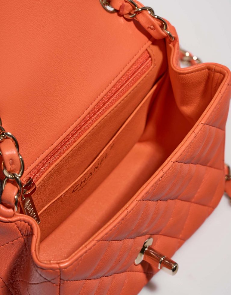 Chanel Timeless MiniSquare Orange Inside  | Sell your designer bag on Saclab.com