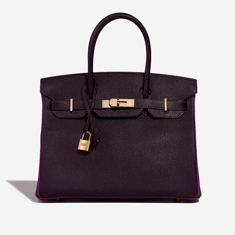 Hermès Birkin 30 Raisin-RosePourpre Front  | Sell your designer bag on Saclab.com