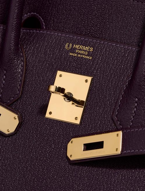 Hermès Birkin 30 Raisin-RosePourpre Logo  | Sell your designer bag on Saclab.com