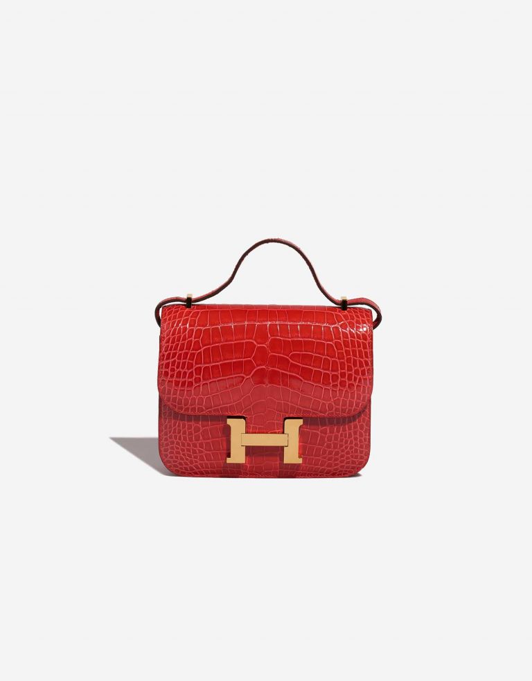 Pre-owned Hermès bag Constance 18 Alligator Rouge de Coeur Red | Sell your designer bag on Saclab.com