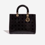 Dior Lady Large DarkPurple Front  | Sell your designer bag on Saclab.com